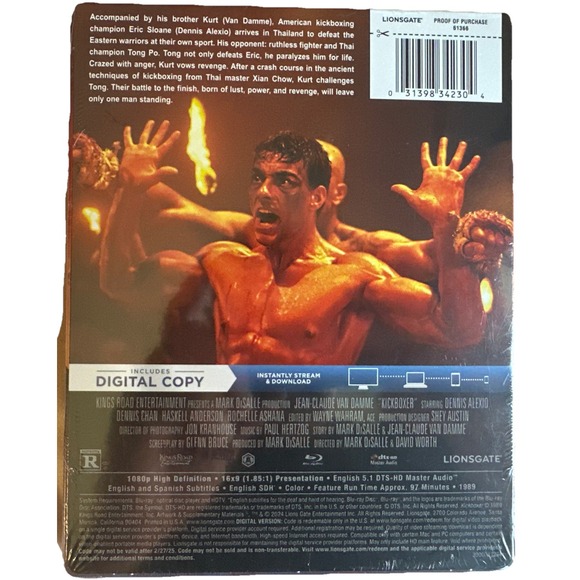Kickboxer Steelbook Blu Ray Brand New Factory Sealed Jean-Claude Van Damme ., - Picture 2 of 2